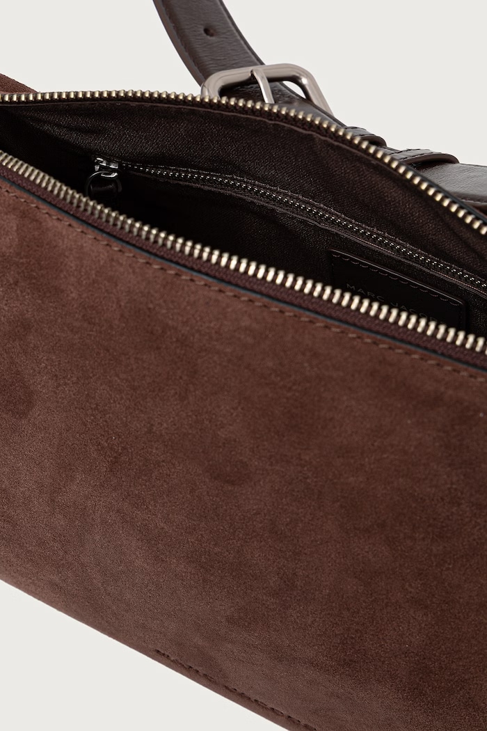 Crossbody torbica ženska semišasta MEDIUM SHOULDER BAG MARC JACOBS rjava 2F6HCR017H01