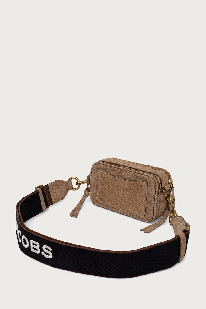 Akcesoria MARC JACOBS Torebka crossbody damska zamszowa THE SNAPSHOT 2F6HCR016H01 beżowy