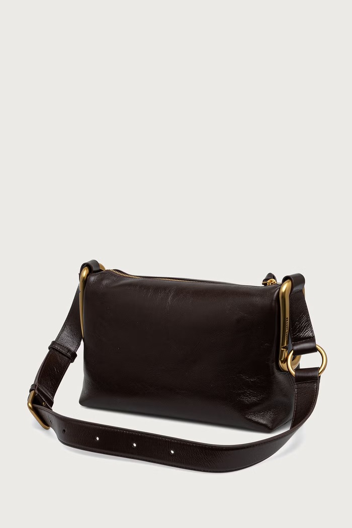 Doplnky MARC JACOBS Crossbody kabelka dámska kožená MEDIUM SHOULDER 2F6HCR004H01 hnedá