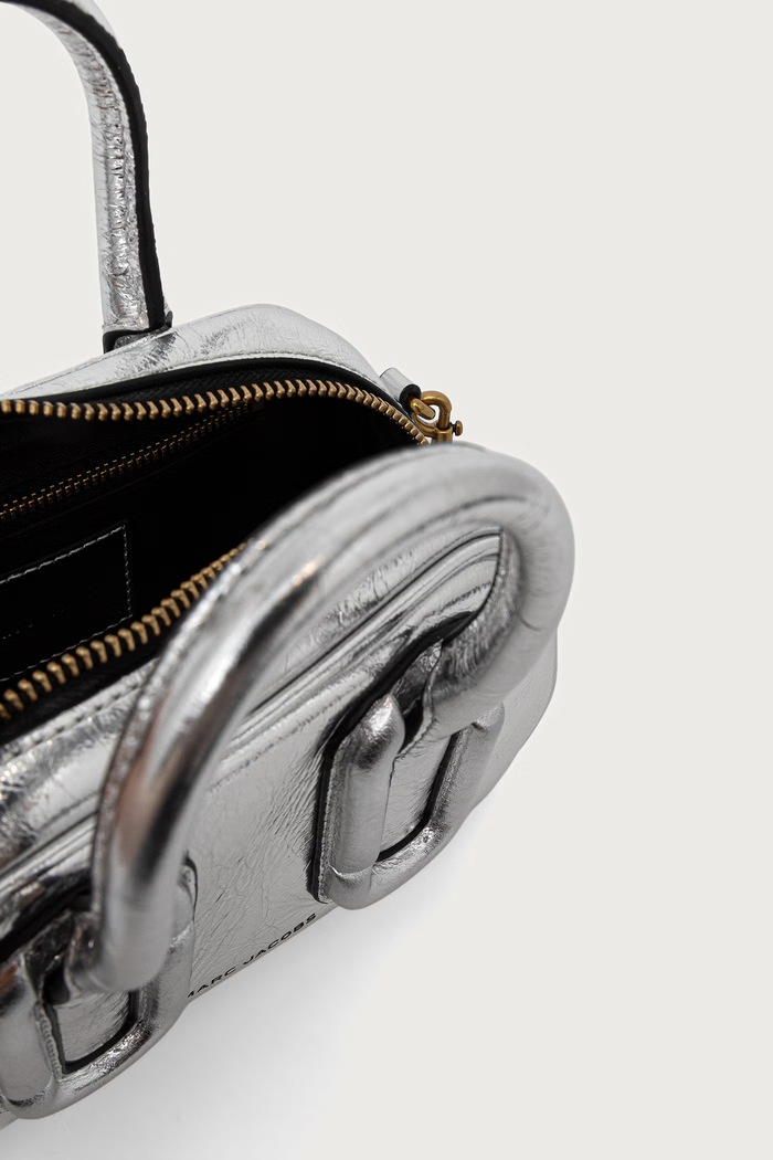 Crossbody kabelka dámska kožená BABE MINI MARC JACOBS 2F6HSC009H01 strieborná