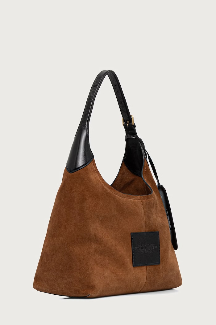 MARC JACOBS Torebka hobo damska zamszowa THE BELTED SACK 2F6HSH032H01 brązowy AW26