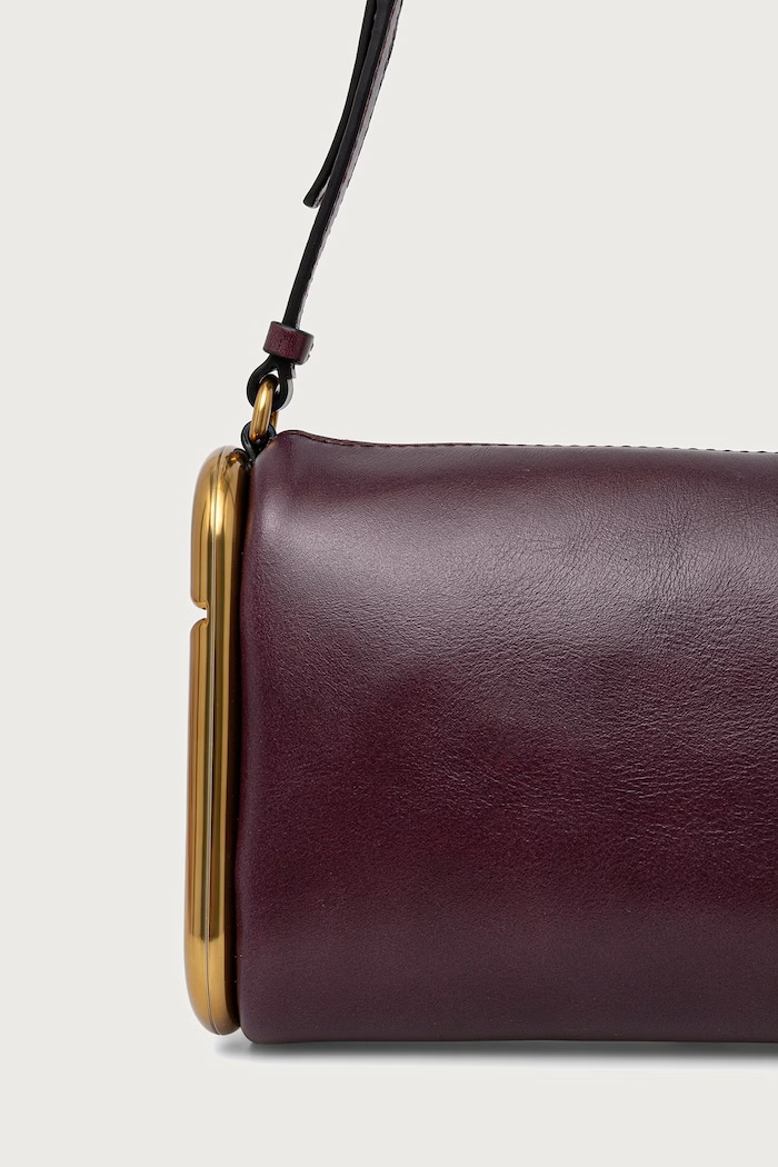 Akcesoria MARC JACOBS Torebka damska skórzana SMALL SHOULDER BAG 2P6HSH013H01 bordowy