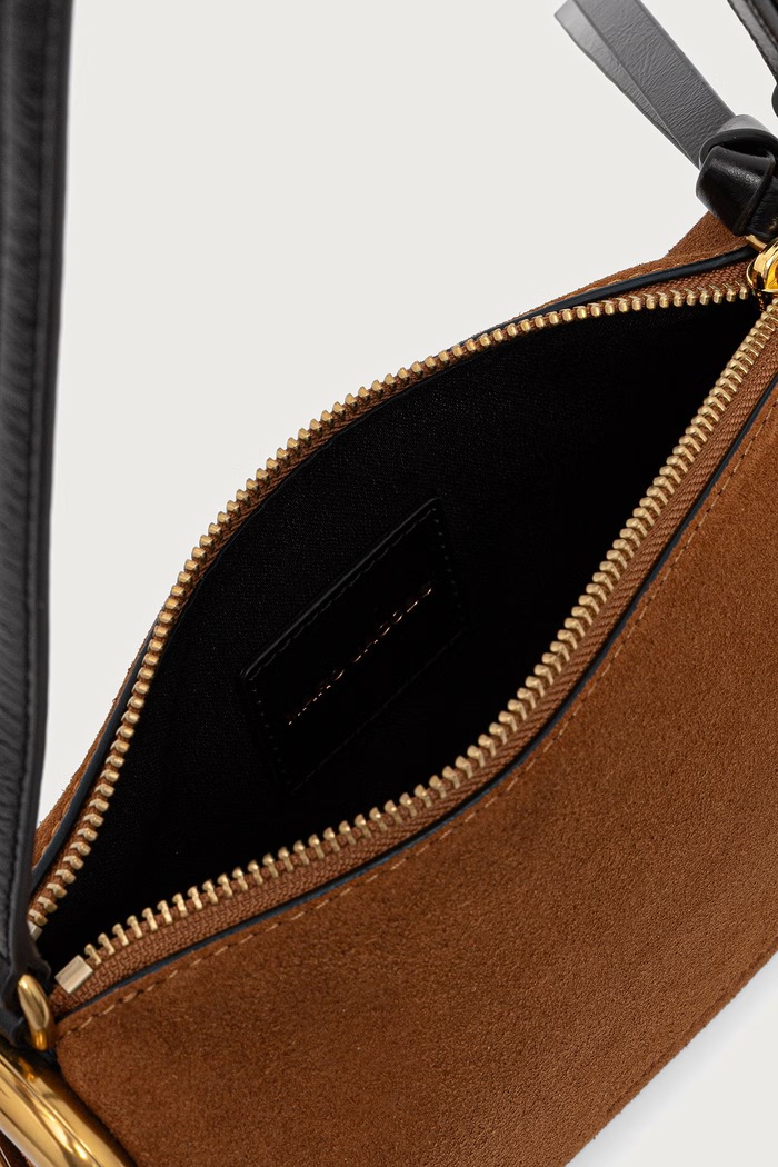 Torebka damska zamszowa SMALL SHOULDER BAG MARC JACOBS pomarańczowy 2F6HSH018H01