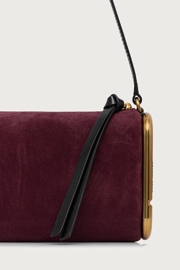 Akcesoria MARC JACOBS Torebka damska zamszowa SMALL SHOULDER BAG 2F6HSH018H01 fioletowy