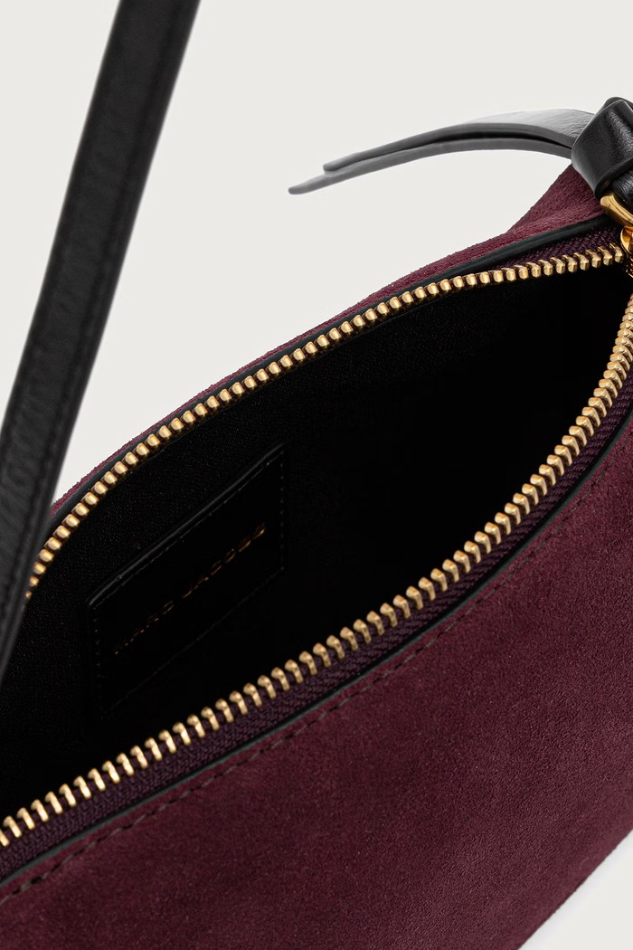 Torebka damska zamszowa SMALL SHOULDER BAG MARC JACOBS fioletowy 2F6HSH018H01