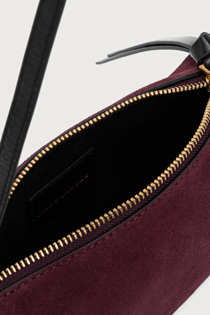 Torebka damska zamszowa SMALL SHOULDER BAG MARC JACOBS fioletowy 2F6HSH018H01