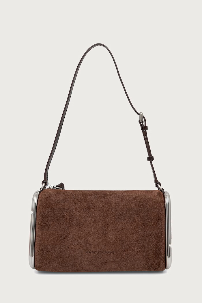 MARC JACOBS Torebka damska zamszowa SMALL SHOULDER BAG brązowy 2F6HSH018H01