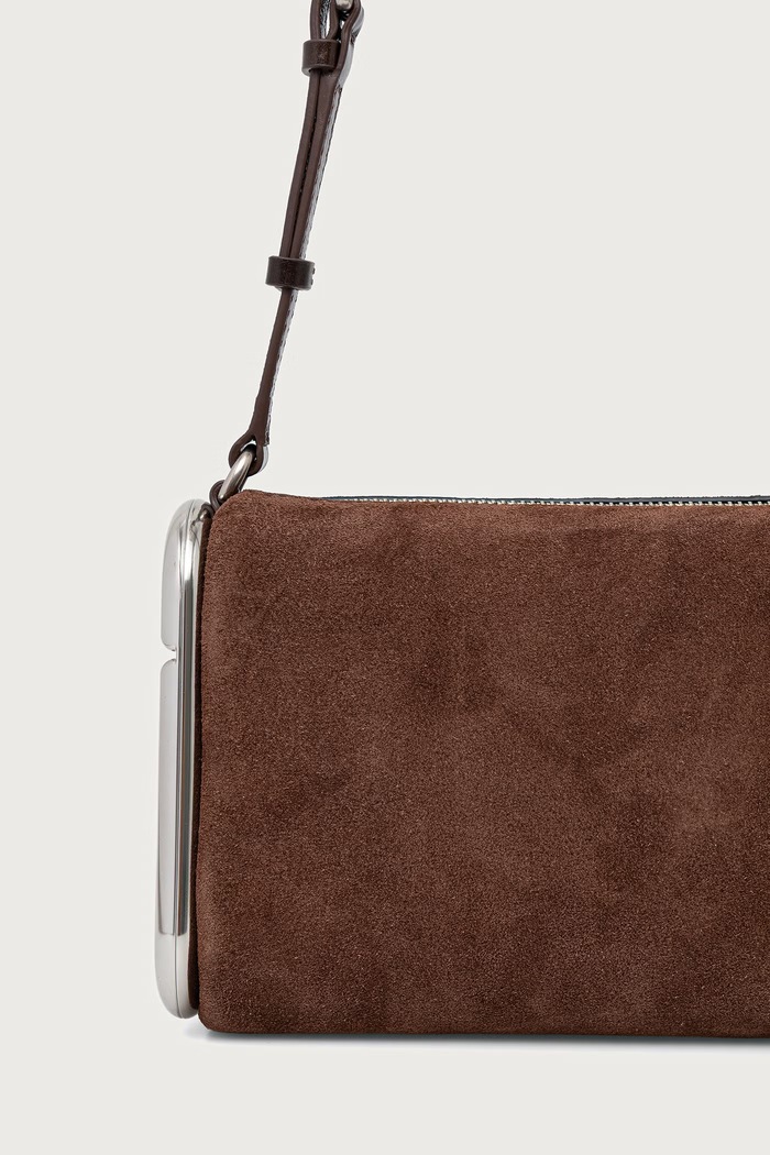 Akcesoria MARC JACOBS Torebka damska zamszowa SMALL SHOULDER BAG 2F6HSH018H01 brązowy