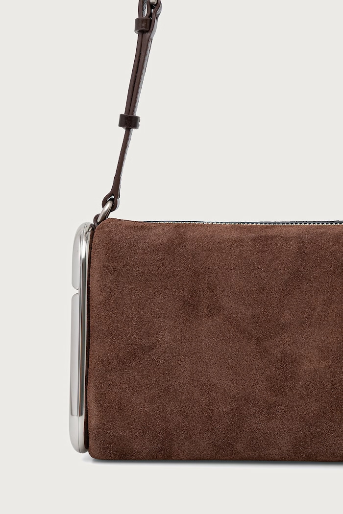 Akcesoria MARC JACOBS Torebka damska zamszowa SMALL SHOULDER BAG 2F6HSH018H01 brązowy