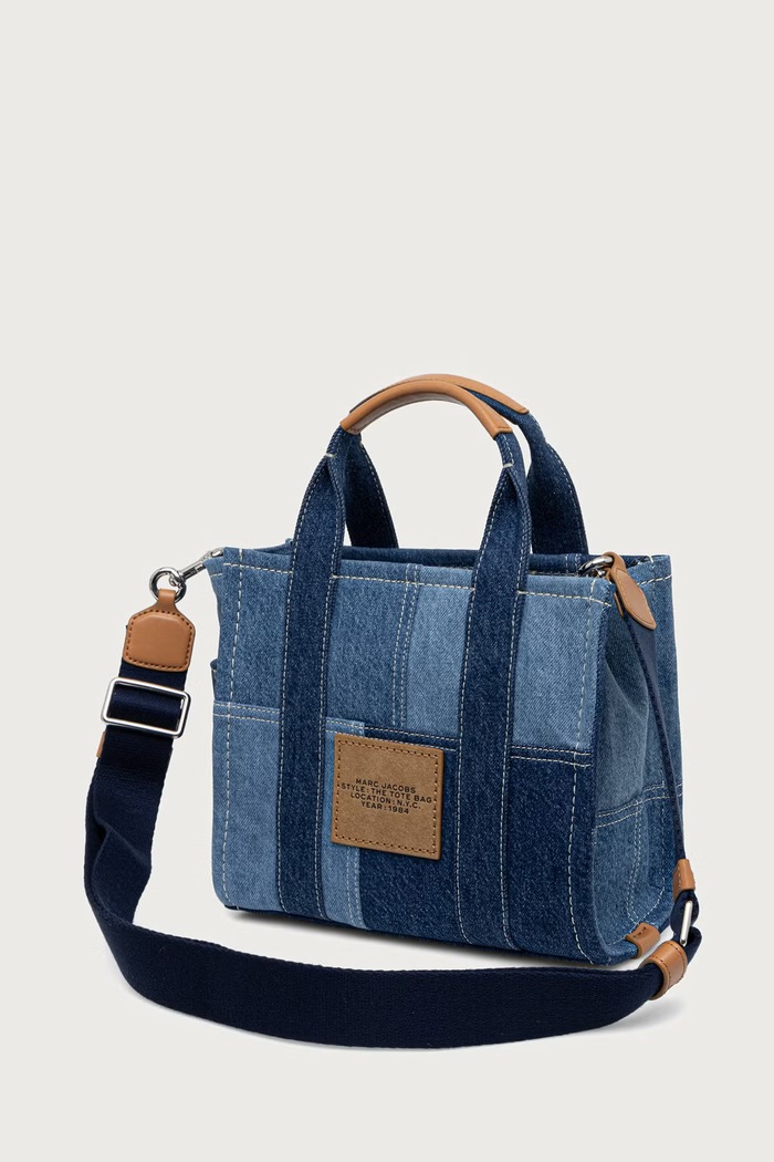 Doplnky MARC JACOBS Crossbody kabelka dámska bavlnená THE SMALL TOTE H016M06FA21 modrá