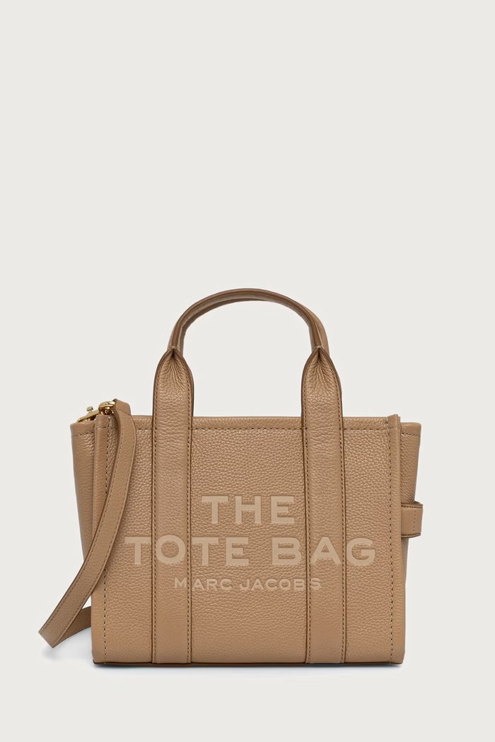 MARC JACOBS Чанта tote дамска от кожа THE SMALL TOTE бежов H009L01SP21