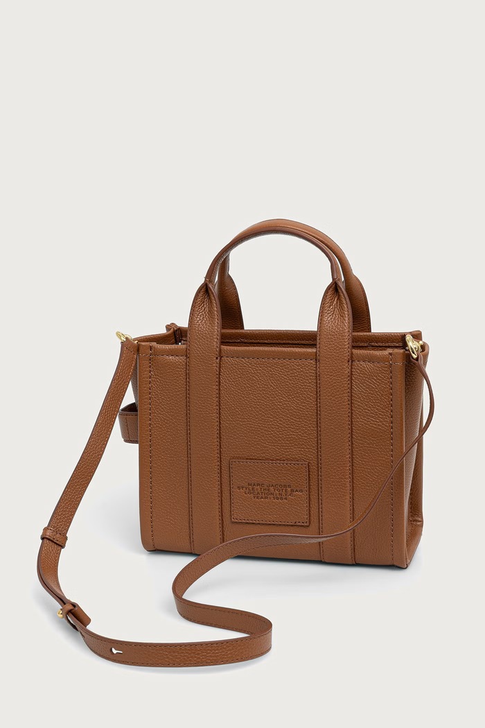 Akcesoria MARC JACOBS Torebka tote damska skórzana THE SMALL TOTE H009L01SP21 brązowy