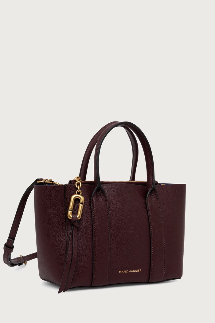 MARC JACOBS Torebka crossbody damska skórzana SCENE SMALL WORK TOTE 2F6HTT008H01 bordowy AW26