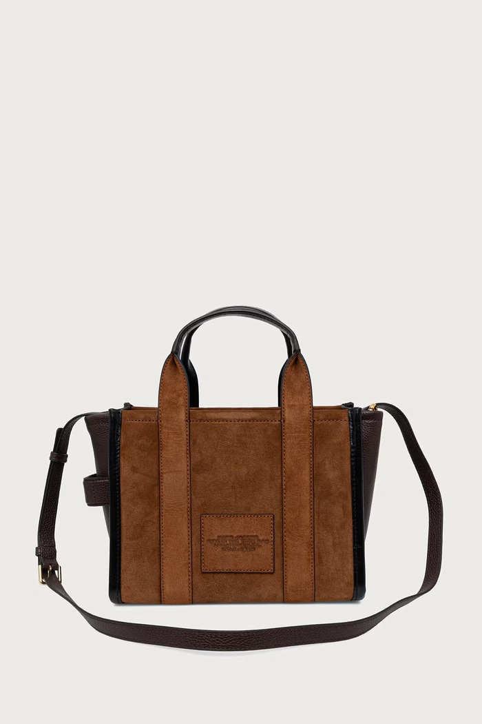 Akcesoria MARC JACOBS Torebka crossbody damska zamszowa THE SMALL TOTE 2F5HTT030H01 brązowy
