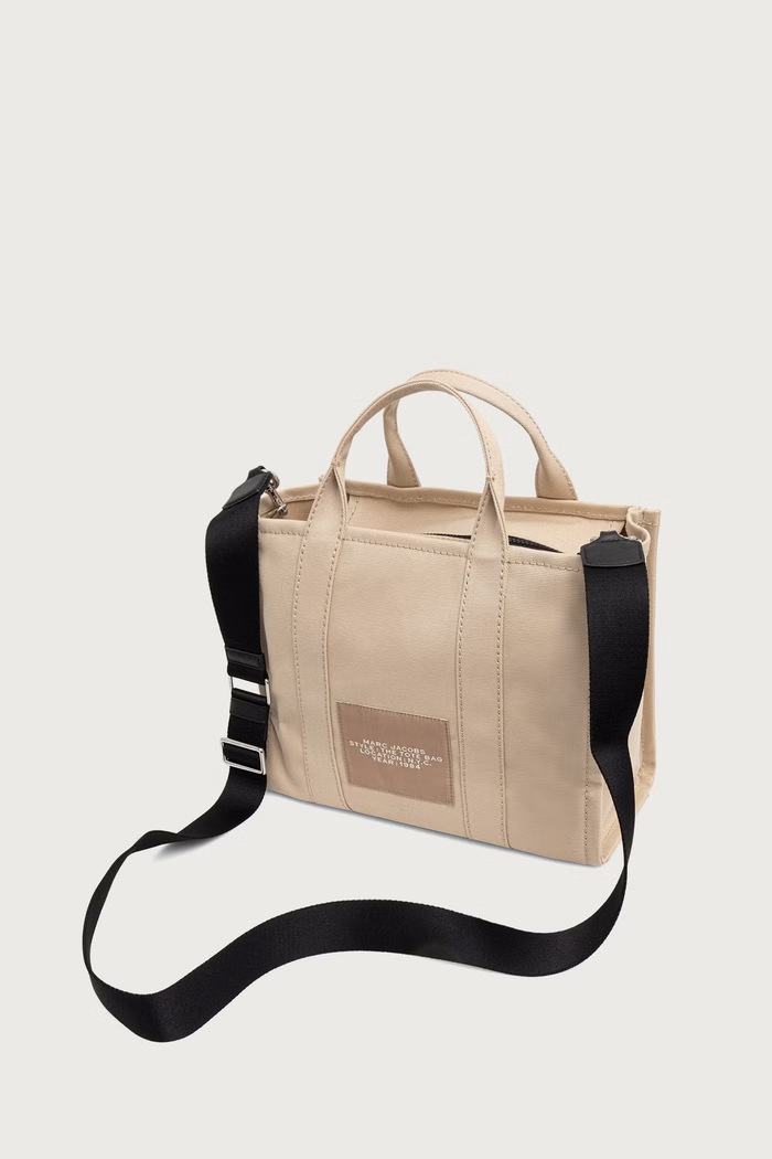 Doplnky MARC JACOBS Kabelka typu tote dámska bavlnená THE MEDIUM TOTE M0016161 béžová