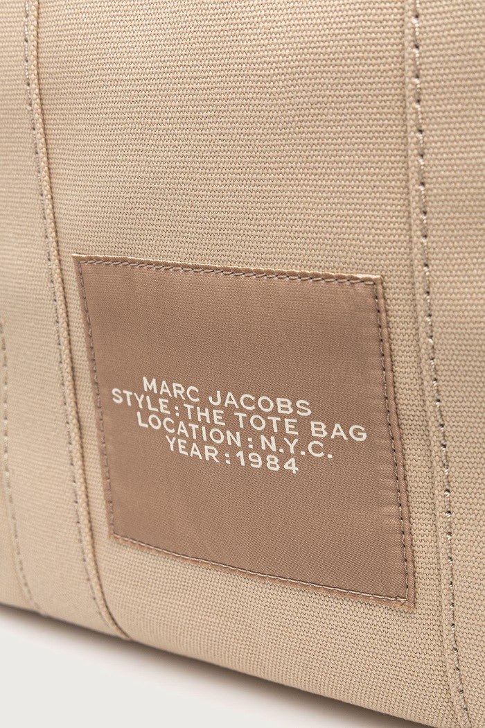Kabelka typu tote dámska bavlnená THE MEDIUM TOTE MARC JACOBS béžová M0016161