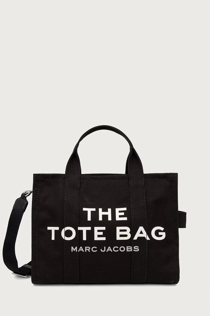 MARC JACOBS Kabelka typu tote dámska bavlnená THE MEDIUM TOTE čierna M0016161