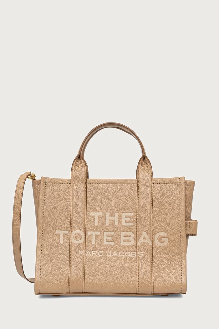 MARC JACOBS Borsa a tracollo da donna in pelle THE MEDIUM TOTE beige H004L01PF21