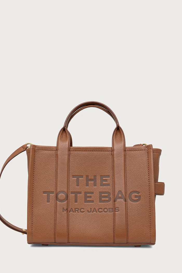 MARC JACOBS Borsa a tracollo da donna in pelle THE MEDIUM TOTE marrone H004L01PF21