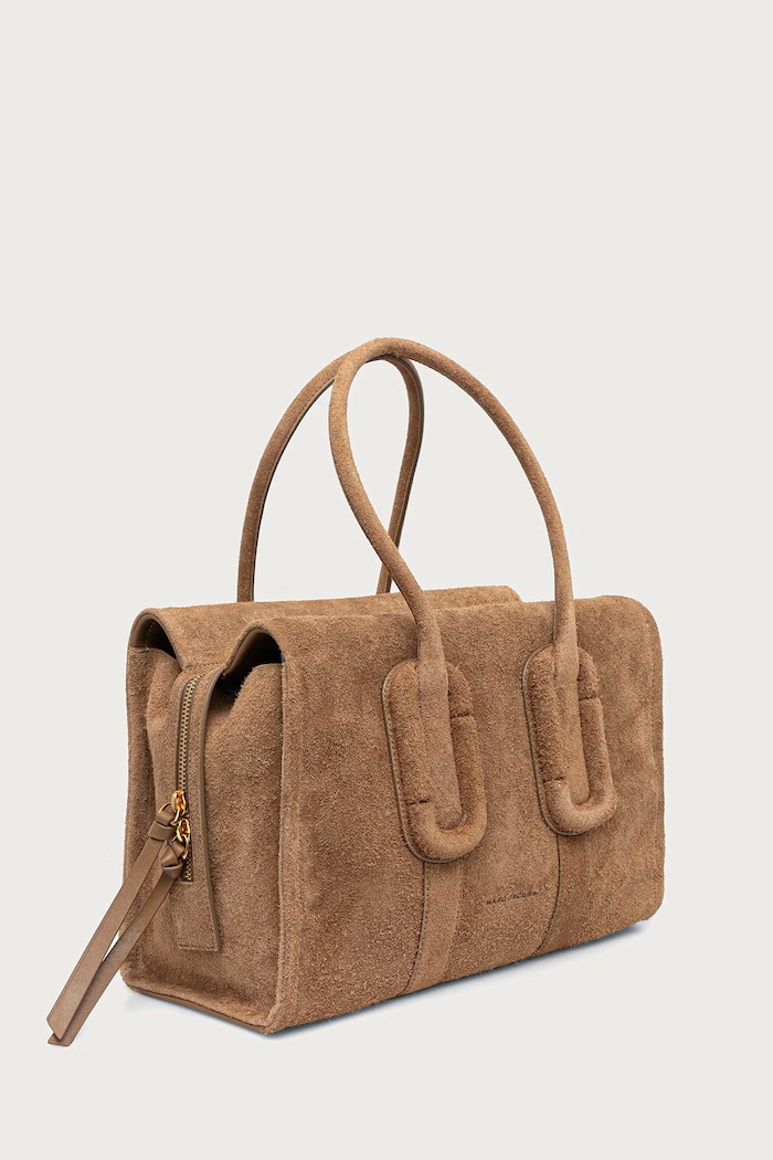 MARC JACOBS Torebka shopper damska zamszowa CITY TOTE 2F6HTT005H01 brązowy AW26