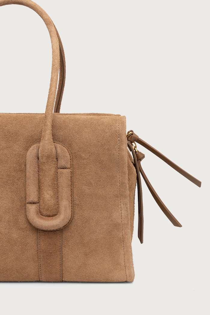 Akcesoria MARC JACOBS Torebka shopper damska zamszowa CITY TOTE 2F6HTT005H01 brązowy