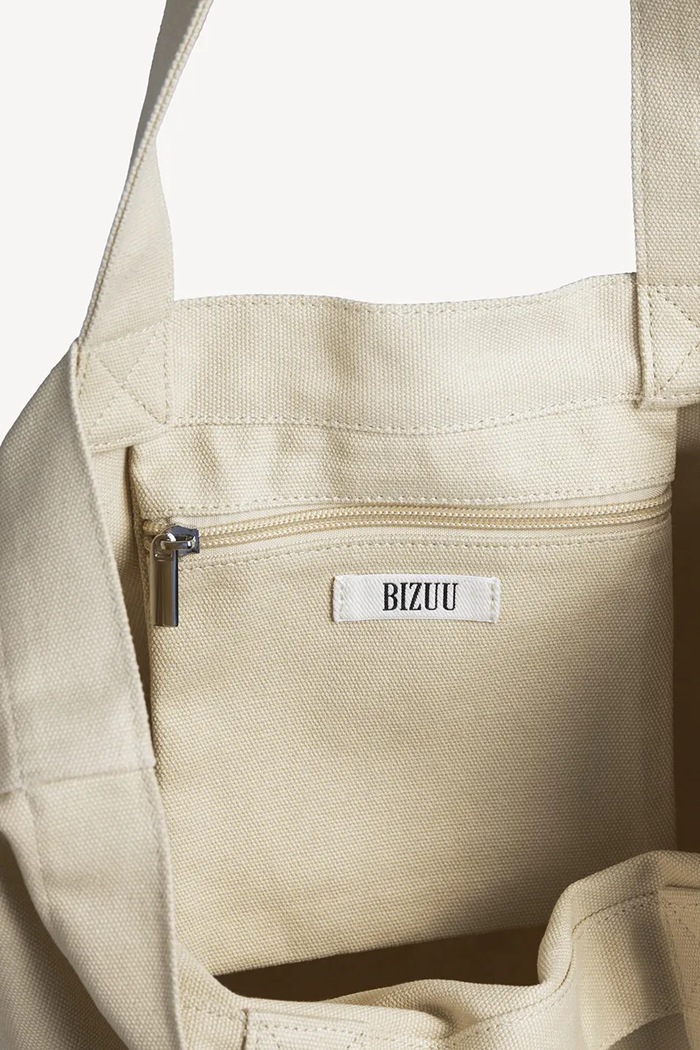 Torebka shopper damska bawełniana LUNE BIZUU beżowy LUNE.BEZOWY