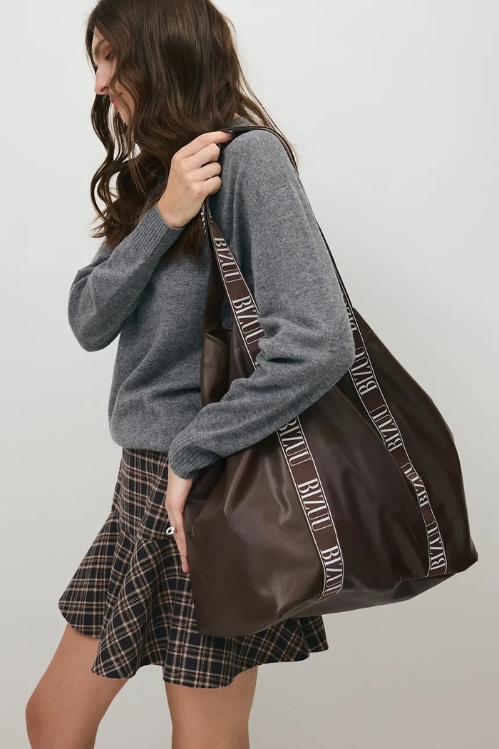 BIZUU Shopper torba za žene od kože LETHA LETHA.BRAZOWY