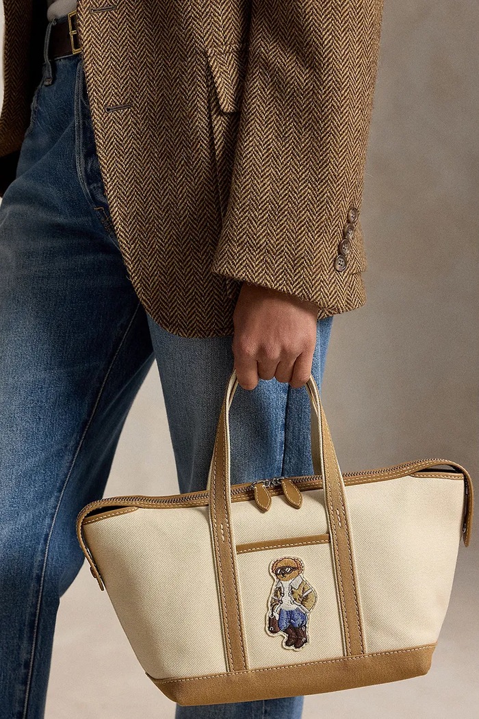 Polo Ralph Lauren Torebka shopper damska z bawełną 428P18486