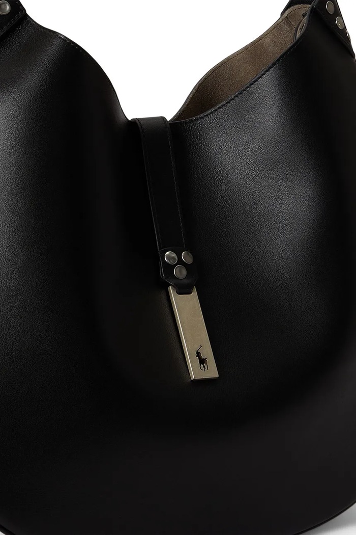 Torba za žene od kože Polo Ralph Lauren 428P11044 crna