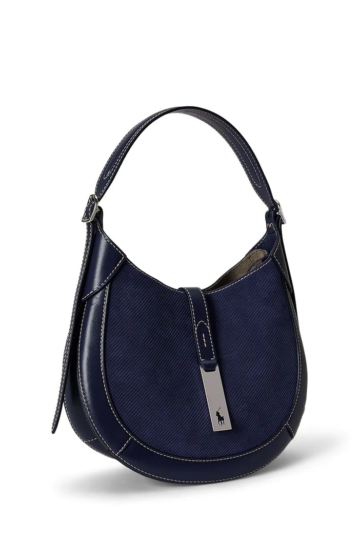 Polo Ralph Lauren Torebka damska zamszowa 428P11042 granatowy AW26