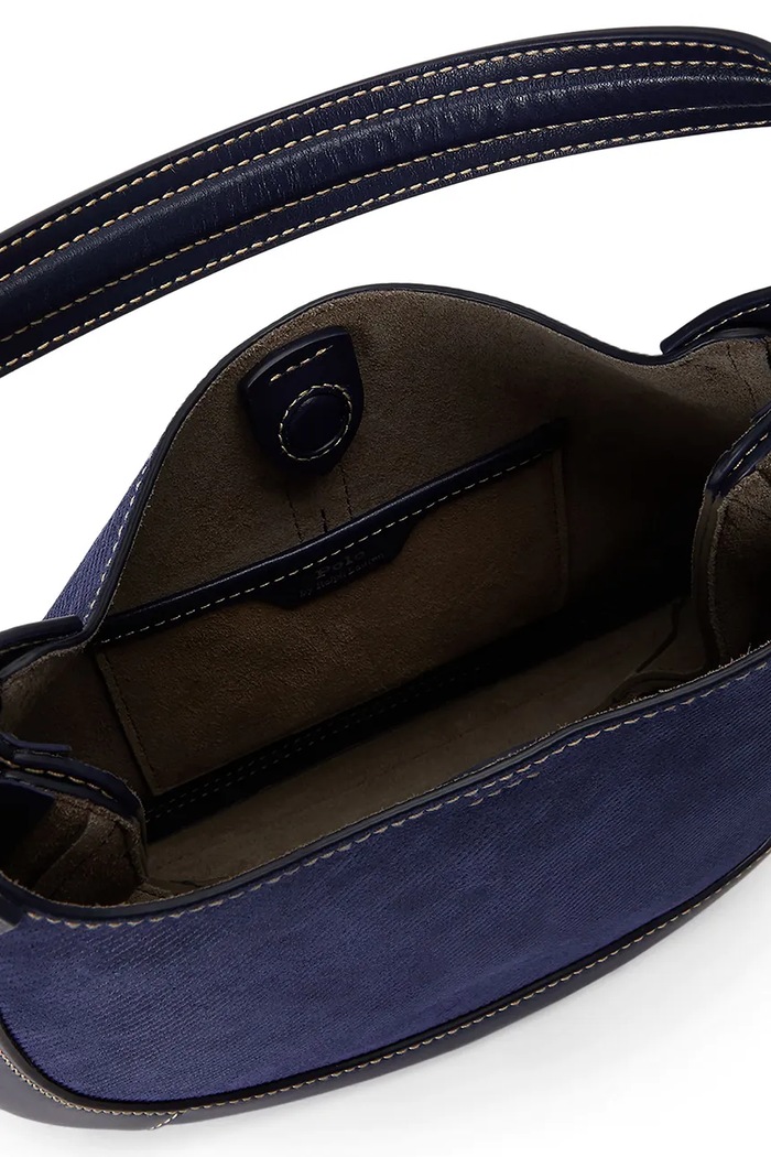 Akcesoria Polo Ralph Lauren Torebka damska zamszowa 428P11042 granatowy