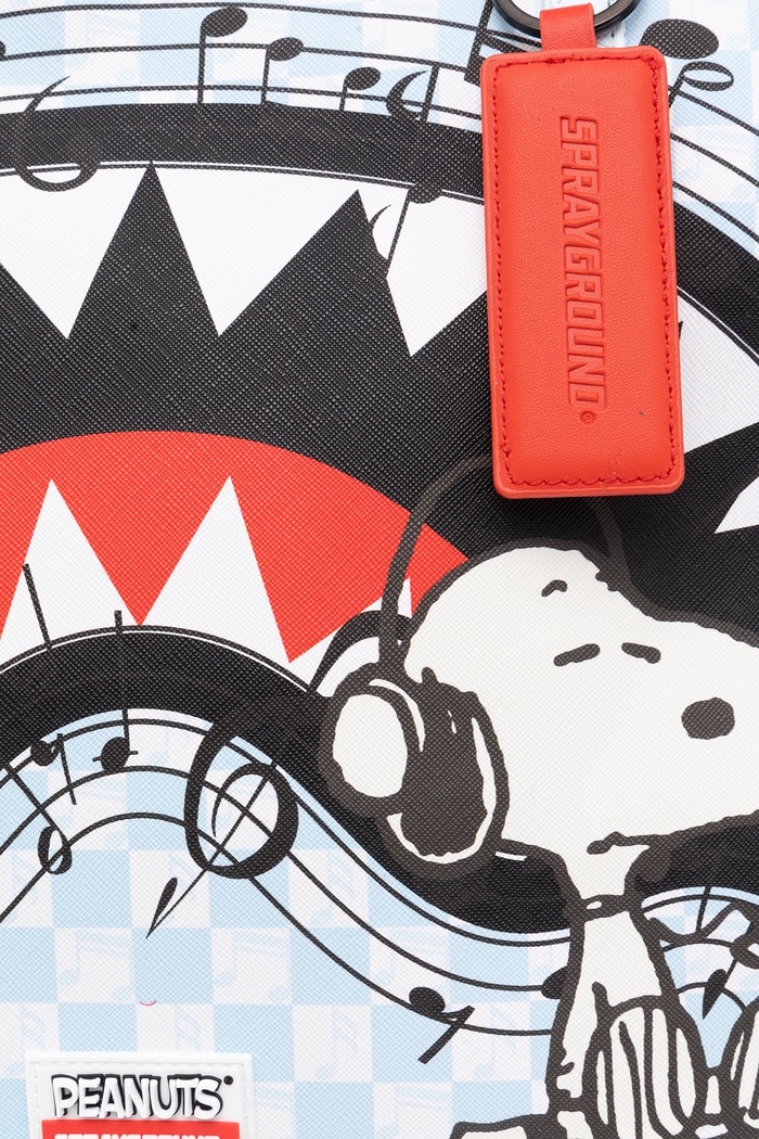 Torebka tote damska z imitacji skóry SNOOPY Sprayground 910T9456NSZ niebieski