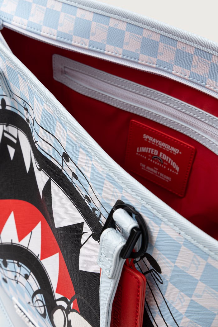 Torebka tote damska z imitacji skóry SNOOPY Sprayground niebieski 910T9456NSZ