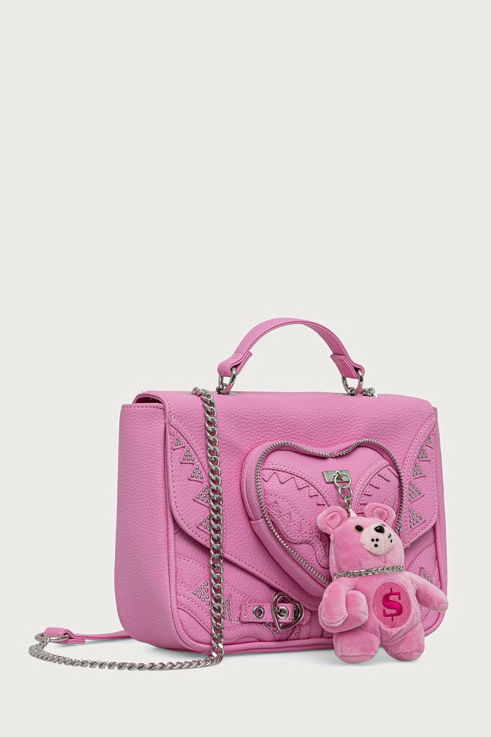 Sprayground Torebka crossbody damska z imitacji skóry BABY BEAR BADDIE 910B9571NSZ różowy AW26