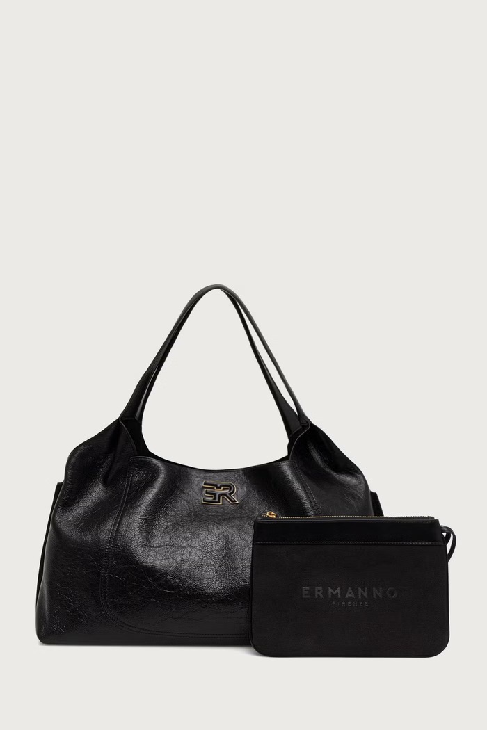Ermanno Scervino LIFE Torebka shopper damska skórzana czarny 12402310