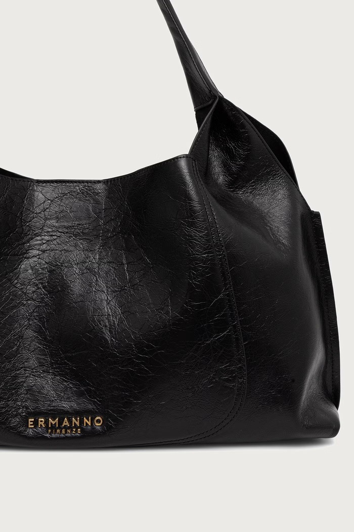 Akcesoria Ermanno Scervino LIFE Torebka shopper damska skórzana 12402310 czarny
