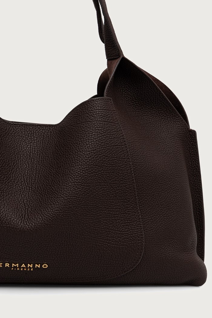 Akcesoria Ermanno Scervino LIFE Torebka tote damska skórzana 12402301 brązowy