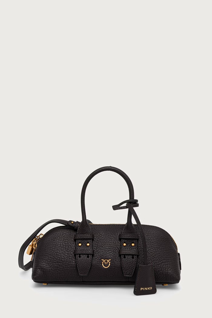 Pinko Torebka crossbody damska skórzana brązowy 105334.A3CX