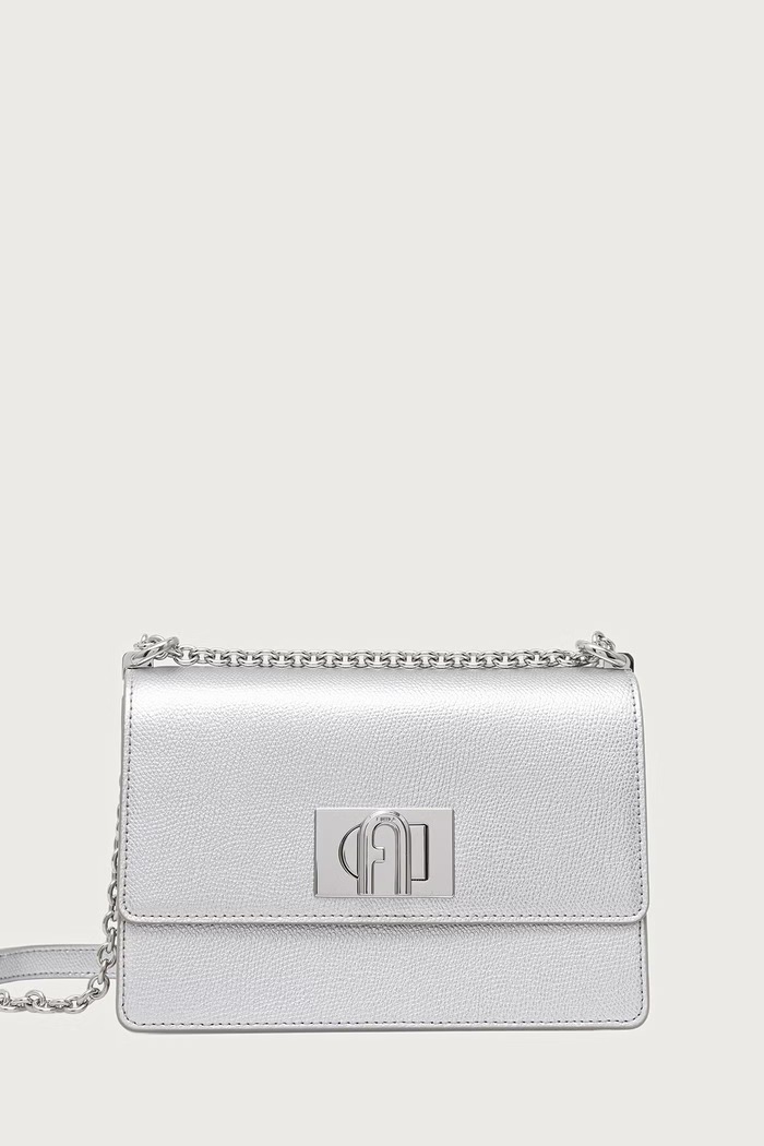 Furla torebka crossbody damska skórzana 1927 Mini Crossbody 20 srebrny BAFKACO.AMT000.Y3000