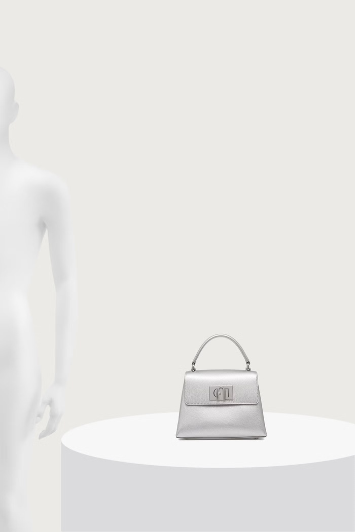 Furla torebka crossbody damska skórzana 1927 Mini Top Handle WB00109.AMT000.Y3000 srebrny