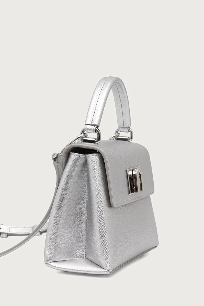 Furla torebka crossbody damska skórzana 1927 Mini Top Handle WB00109.AMT000.Y3000 srebrny AW26