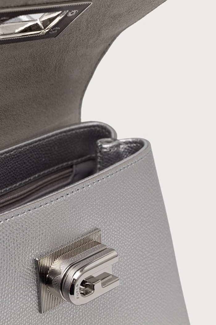 Furla torebka crossbody damska skórzana 1927 Mini Top Handle srebrny WB00109.AMT000.Y3000