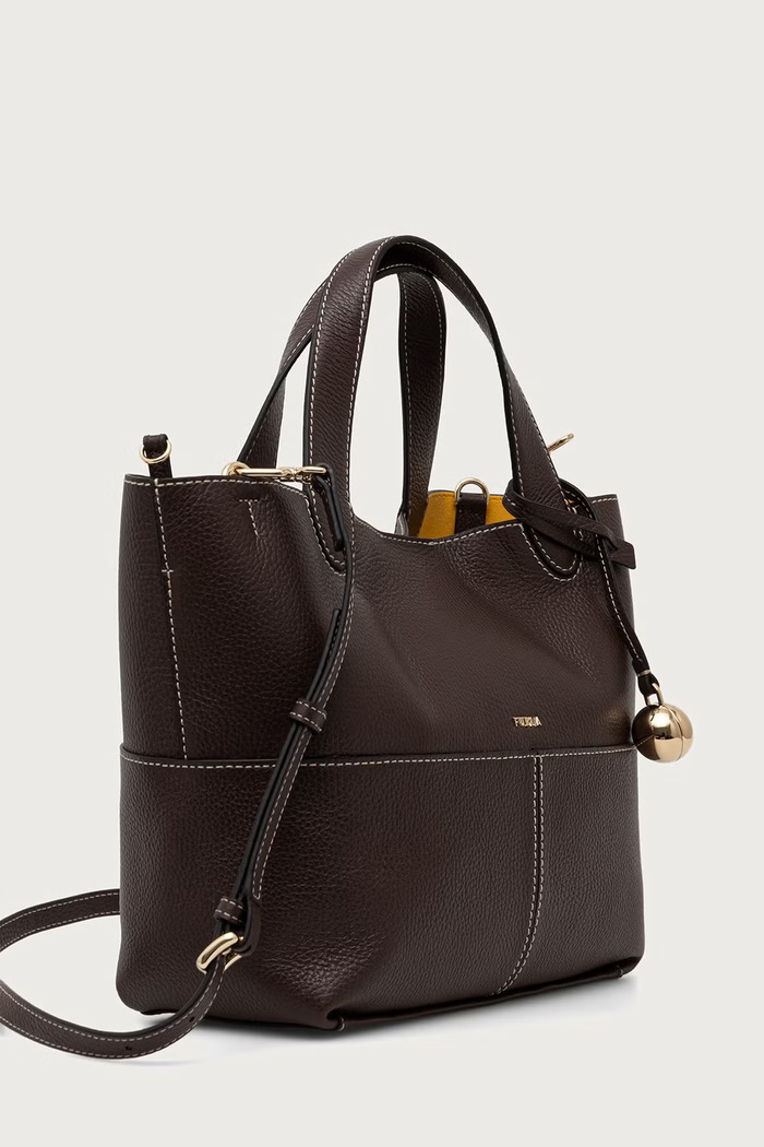 Furla torebka tote damska skórzana Primrose M Tote WB02225.HSF000.5518S brązowy AW26