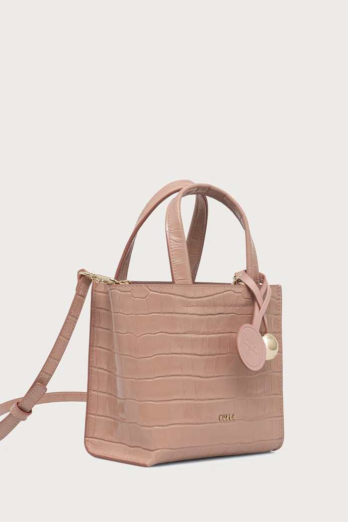 Furla Torebka crossbody damska skórzana Divide It Mini Tote WB02124.BX4255.4910S różowy AW26