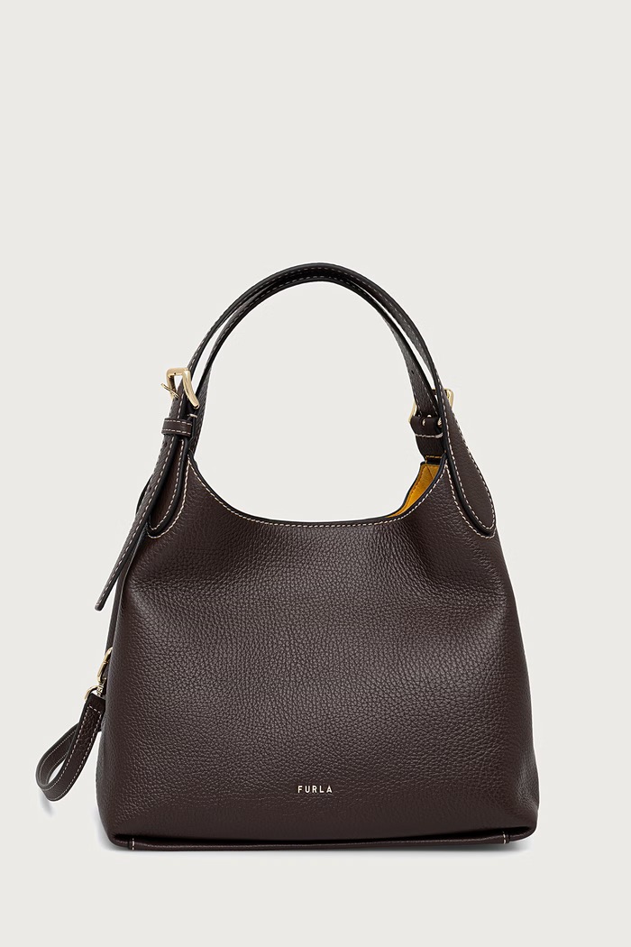 Furla Torebka hobo damska skórzana Primrose M Hobo brązowy WB02210.HSF000.5518S