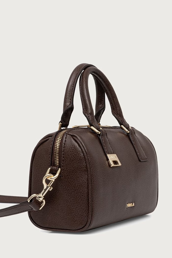 Akcesoria Furla Torebka crossbody damska skórzana Olivia Mini Boston Bag WE00933.A.0023.4284S brązowy