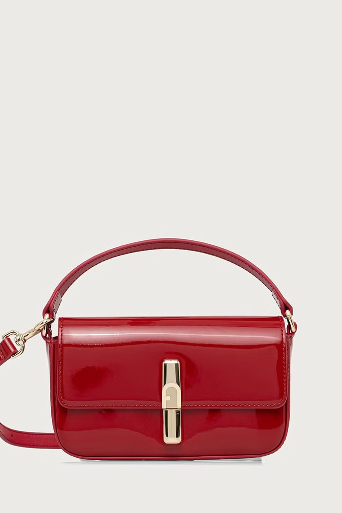 Furla Listonoszka damska skórzana Iride Micro czerwony WE00926.BX0246.RT000