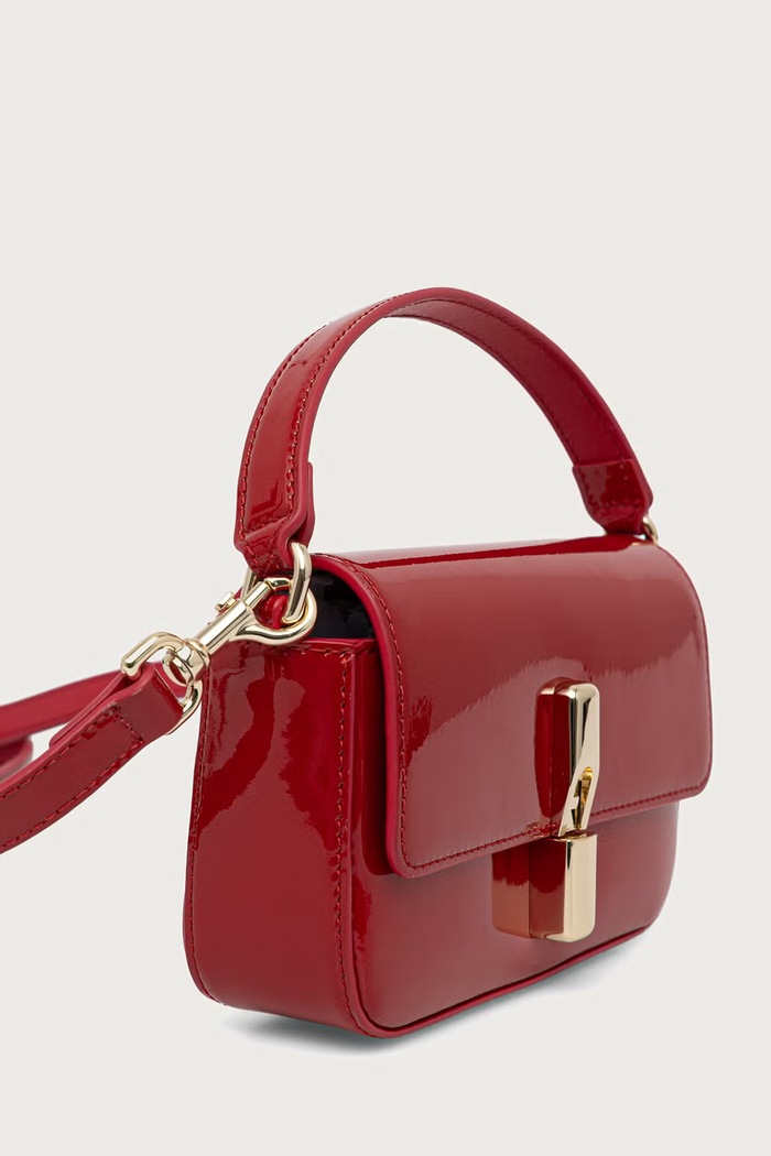 Akcesoria Furla Listonoszka damska skórzana Iride Micro WE00926.BX0246.RT000 czerwony
