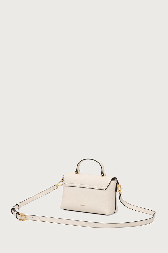 Akcesoria Furla torebka damska skórzana Moonlight Mini Top Handle WE00921.BX3036.PNN00 beżowy