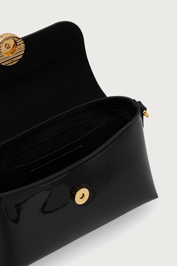 Listonoszka damska skórzana Moonlight Mini Top Handle Furla czarny WE00921.BX0246.O6000
